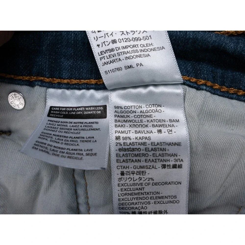 Levis 541 Jeans Mens 42x30 Actual 40x29 Blue Athletic Taper Stretch Distressed